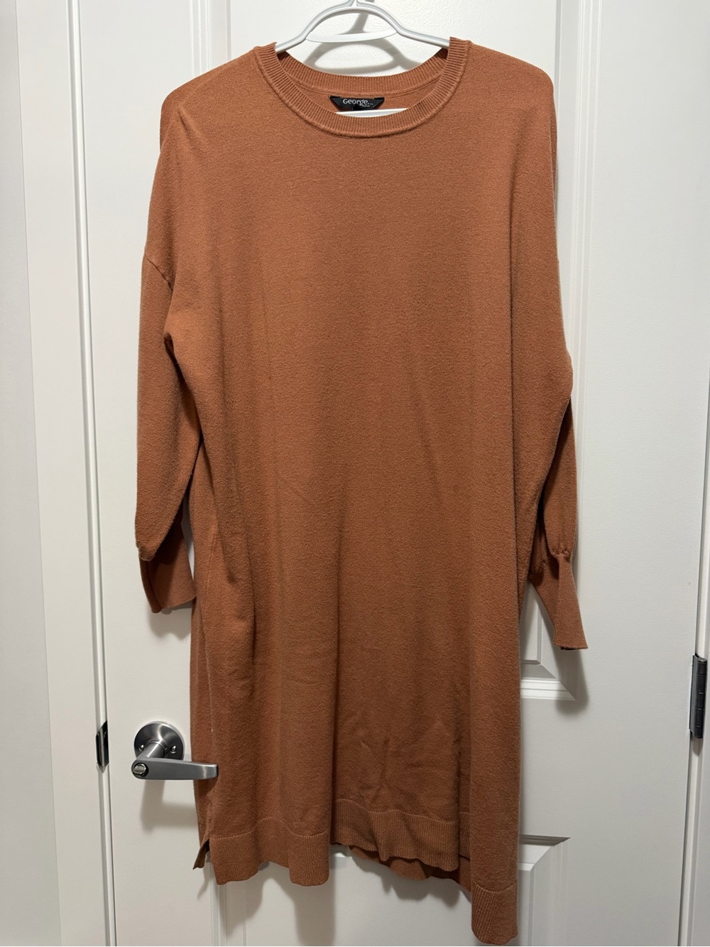 George Midi Knit Dress in Rust